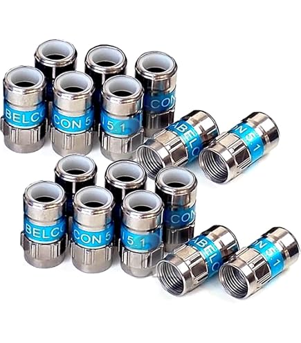 Cabelcon Lot De 50 Connecteurs Compression F-56-CX3 - Pour Câble Coaxial 7,0 Mm - Étanches