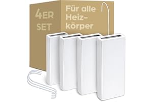 Luftbefeuchter Heizkörper aus Keramik - 4er Set mit Flexiblem Aufhängehaken - Optimale Luftfeuchtigkeit - Energiesparend - Effektive Feuchtigkeitsverteilung