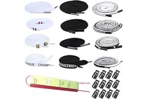 CKANDAY 12er-Pack Ersatz-Kordelzug,mit 12 Stück Kunststoff-Schnurschlössern für Jogginghosen Shorts Kapuzenpullover und flexiblen Threader Universal Gurt für Jacken Badehose Schnürsenkel Tragetaschen