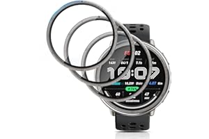 QULLOO 3 Stück Displayschutz für Amazfit Active 2, 3D PAMM Schutzfolie, Anti-Bubble Displayfolie, Klar Full-Screen Displayschutzfolie Film für Amazfit Active 2