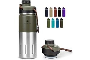 SANTECO Bottiglia Termica 500ml/710ml, Borraccia Acciaio Inox Senza Perdite, Bottiglia d'Acqua Sportiva per Bambini, Scuola, Sport, Campeggio, Yoga, Palestra, Ciclismo, Senza BPA