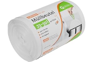 Worki na śmieci DEISS 23-30 litrów do kosza Brabantia Touch Bin (rozmiar G), 40 sztuk