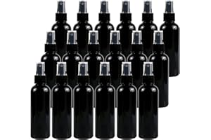 TIANZD 24 Pezzi 100 ml Bottiglie Spray nero Vuote in Plastica con Pompa Nera Fine Nebbia Flacone Spray per Cosmetica Acqua Profumo Alcol da Viaggio Riempibile