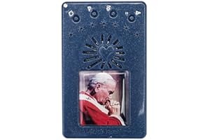 Holyart Rosario Elettronico Blu Giovanni Paolo II Litanie Lauretane, Volto - Manto Rosso