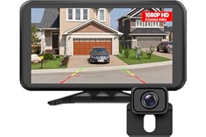 AUTO-VOX Camera de Recul sans Fil: Écran Compact 4.8", Vision Nocturne HD, IP69K Étanche, Installation Facile, Caméra de Recul, 10M Signal Stable Couverture, N’obstrue Pas la Vue-AW11