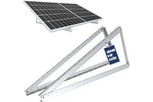NuaSol Supporto per pannello solare fino a 105 cm, pannello solare PV, regolabile da 0 a 90°, in alluminio, materiale di montaggio, colore argento