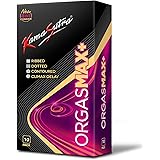 KamaSutra Orgasmax+ Condoms for Men & Women, Dotted and Ribbed for Her Pleasure, Delay Lubricant & Contoured for His Pleasure