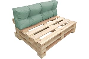 chilly pilley Palettenkissen Wasserdicht Palettenauflage Palettenpolster Palettenmöbel Gartenkissen Wasserfest Wasserabweisend viele Größen und Farben (Rückenlehne 120x40x15 Pastellminze)