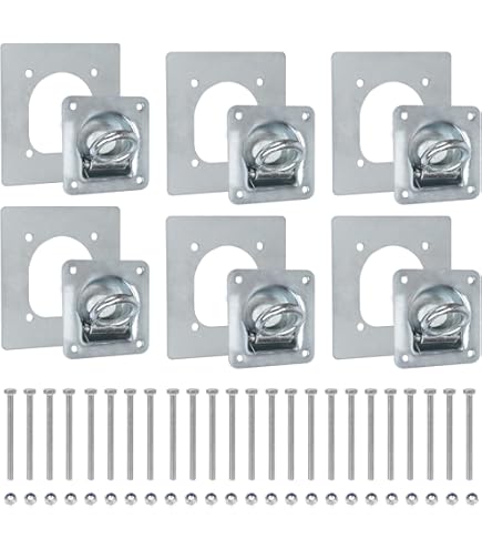 10 stuks | sjorbeugel 800 daN kg | sjorogen | ladingbeveiliging | U-beugel | geschikt voor aanhangers, bestelwagens, sprinters, vrachtwagens, incl. tegenplaat en M12 moeren 10 stuks | sjorbeugel 800 daN kg | sjorogen | ladingbeveiliging | U-beugel | geschikt voor aanhangers, bestelwagens, sprinters, vrachtwagens, incl. tegenplaat en M12 moeren