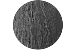 WENKO Dessous de casseroles Ardoise rond, dessous pour casseroles et poêles, protection contre la chaleur pour table & plan de travail, verre trempé, avec 4 pieds antidérapants, avec suspension, Ø20cm