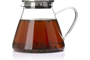 FORLIFE Fuji Glass Teapot with Filter Lid (32 ounces)