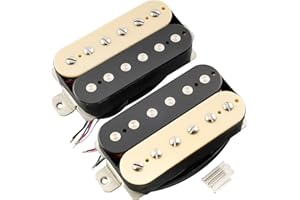 Musiclily Pro LP-OBLA Alnico 5 Scoperto Pick Up Humbucker Manico Ponte Set 7,5K/8,8K per Chitarra Elettrica, Zebra