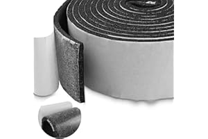 YOUSHANGRO Cinta de espuma autoadhesiva ignífuga, burlete adhesivo resistente al fuego, espuma retardante de llama para ventanas y puertas, lámina de neopreno multifuncional, aislamiento térmico y acústico