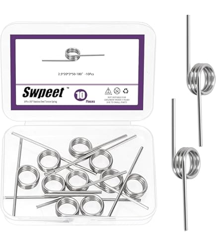 10 Ressorts De Torsion En Acier En Forme De V - Diamètre Fil 0.8 Mm - Angles 60/90/120/180° - Pour Mécanismes Et Bricolage