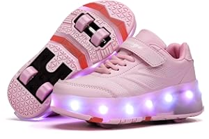 HUSK'SWARE Scarpe Ragazza da Ragazzo con Ruote, 2 in 1 per Bambini, con rotelle, per Skateboard, Sneakers