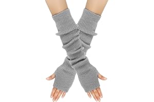 EQLEF Winter Arm Warmers, Wrist Warmers Long Fingerless Gloves Knitted Arm Warmers & Muffs Knitted Women'S Gloves for Winter