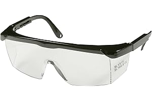 SBS® Schutzbrille | schwarz | verstellbare Bügel | mit optimalen Front- und Seitenschutz | Arbeitsschutzbrille | CE EN166