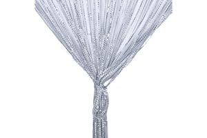 Vidillo zaslona sznurkowa, lsniaca, 100 x 200 cm, mozliwosc zawieszenia w oknie, na scianie lub wystawie, moze sluzyc za element dzielacy pomieszczenie i do ochrony przed owadami, do sali weselnej,...