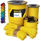 EdcX Paracord 4 mm, 35+ Solid Colours (10 m, 15 m, 30 m, 50 m, 100 m, 300 m) | Ideal for Camping, Outdoors | 100% Nylon Rope