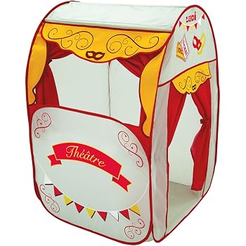 Leomark Stand De Marché Et Théâtre 2 En 1 – En Bois – Avec 4 Marionnettes – Jeu D’imitation – Dès 3 Ans