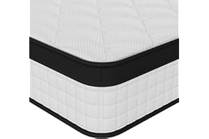 Yaheetech Single Mattress Memory Foam Mattress 11 Inch Pocket Sprung Mattress with 3D Breathable Knitted Fabric and Airy Mesh, Medium Firm, 90x190x28.5cm,White