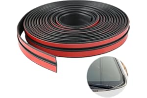Lotbun 5M Guarnizione in gomma autoadesiva universale per parabrezza auto, guarnizione in gomma universale (5M)