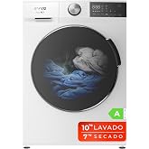 EVVO Washing Machine Dryer 10/7 | Steam, Inverter Motor, Wash and Dry in 1 Hour, ePROTECT Drum, Smart LOAD, 1400 rpm, Energy