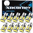 Xnourney 194 LED Car Bulb T10 168 2825 W5W LED Bulb, Extremely Bright 12V 10SMD 5630 Chipset Used for Cars Trucks Interior Dome Map Door Courtesy License Plate Lights 6500K White