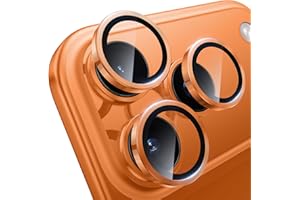 WSKEN für iPhone 17 Pro Max/iPhone 17 Pro Kameraschutz - 9H Härte Kratzfest Blasenfrei, HD Gehärtetes Kamera Metallglas Panzer Schutz Glas Displayschutz Folie,Handyhülle Freundlich,Cosmic Orange