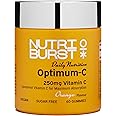 Nutriburst Optimum C - Liposomal Vitamin C (250mg) - Energy & Immune System Support - Orange Flavour - 60 Gummies 1 Month Supply - Suitable for Vegans