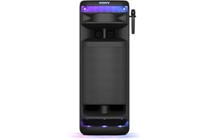Sony ULT TOWER 10, Altavoz bluetooth para fiestas con ULT POWER SOUND y Deep Bass, altavoces X-Balanced, iluminación LED 360, funciones para fiestas, micrófono inalámbrico, portátil, ruedas giratorias