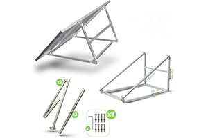 SOVINAR Solarpanel Halterung 70-130 cm für Flachdach, Wand & Garten | Einfache Befestigung | Universelle PV Aufständerung für 1 Solarmodul | Solarmodul Halterungssystem (0% MwSt. nach §12 Abs. 3 UStG)