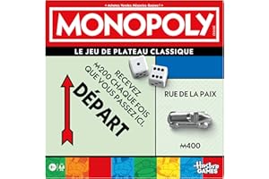 Monopoly, Jeu de Plateau avec boîte de Rangement et pions Grand Format - Version française