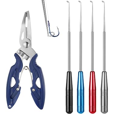 Carp Fly Fishing Hook Kit Fishing Hooks 10'' & Line Cutter For Fishing Straight Forceps Stainless Steel Hook Remover Carp Fly Fishing Hook Kit Fishing Hooks 10'' & Line Cutter For Fishing Straight Forceps Stainless Steel Hook Remover