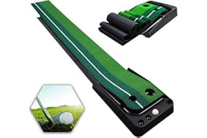QDRECLOD Golfmatte Puttingmatte Golf Indoor Büro Outdoor für zu Hause Büro Golf Übungsmatte Golf Puttingmatten Golf Putting Trainer Matte Golfübungsgeräte