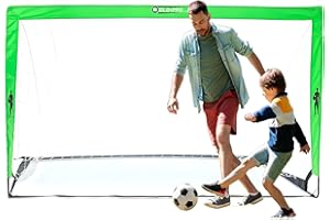 SOLO-PRO MASTER YOUR GAME Solo-Pro Pop up Football 6FT X 3.6 FT Goal Net Post for Kids Adults Garden Football Training Steel, Fibreglass Rod Flexi-frame