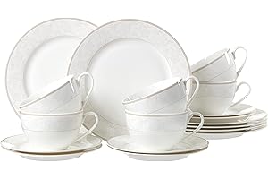 Ritzenhoff & Breker Isabella Serwis Do Kawy, Porcelana, Biały,18 Części
