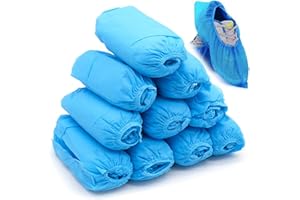 Bakiauli Cubrezapatos Desechables, 100 Piezas Antideslizante Cubiertas Zapatos, Reutilizables Protector Cubiertas Zapatos para Alfombras Exteriores y Interiores