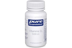Pure Encapsulations - Vitamine D3 1000 UI - Défenses immunitaires - Os & Muscles - Forme active de Vitamine D – Sans Additifs superflus - Complément alimentaire - 60 gélules