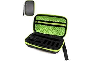 Cexovo Housse de Voyage pour Tondeuse pour Philipse QP2530/30, QP2630/30, QP2520/30, QP2520/65 Housse pour Hybrid Trimmer Shaver EVA Étui Rigide avec Brosse Éponge