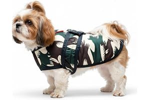 Dog Winter Jacket for Large Size Dogs Camouflage Design, Waterproof & Windproof Polyester Coat with Fleece, Adjustable Velcro Closure, Warm Vest for Cold Weather (18 Inch)