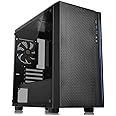 Thermaltake H200 Tempered Glass RGB Light Strip ATX Mid Tower Case Tempered Glass CA-1J4-00S1WN-01