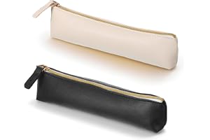 2 stycken pennfodral mini sminkväska för handväska PU-läder sminkväska borste sminkväska med dragkedja för kvinnor resor kontor kosmetika förvaring brevpapper