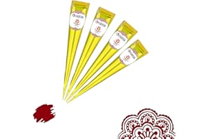 Fadeda - 4 coni di henné naturali al 100% marrone (rosso-marrone), 100 g