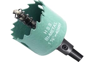 40mm Hole saw LAIWEI hole cutterhole cutter,1.6 Inch HSS Annular Hole Saw Cutter Drill Bit,holes in wood,gypsum board,aluminum profiles, PVC and other materials(1-5/8")