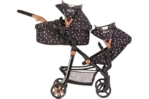 Daisy Chain Pinnacle Double Dolls Pram – The largest Dolls Pram in the World! Adjustable handle up to 95cm. For 7,8,9,10,11,12,13 years+. (Limited Edition Twilight)