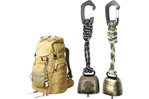 Srvauyea 2 Pezzi Campanella Anti Orso, Escursionismo Promemoria Campana, Piccola Campana da Appendere, Vintage Campanaccio Mucca per Escursioni All'aperto, Ciondoli per Zaini, Collane di Animali