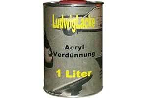 ‎LUDWIGLACKE Acrylverdünnung 1Liter Verdünner kurz für Autolack Rallack Klarlack Grundierung Säubern
