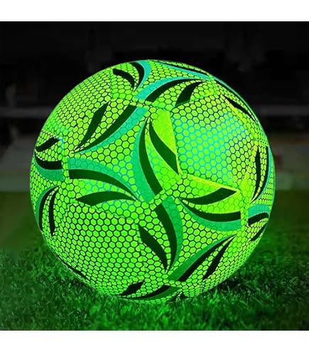 NIGHTKICK Leuchtfußball – Das Original Mit LED, Inkl. Ballpumpe & Ersatzbatterien, Größe 5