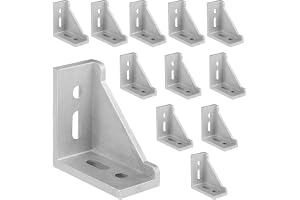 DBREAKS Set med 12 fästmaterial 30 x 60 mm vinkelvinklade aluminiumanslutningar, aluminiumprofil vinkelfäste